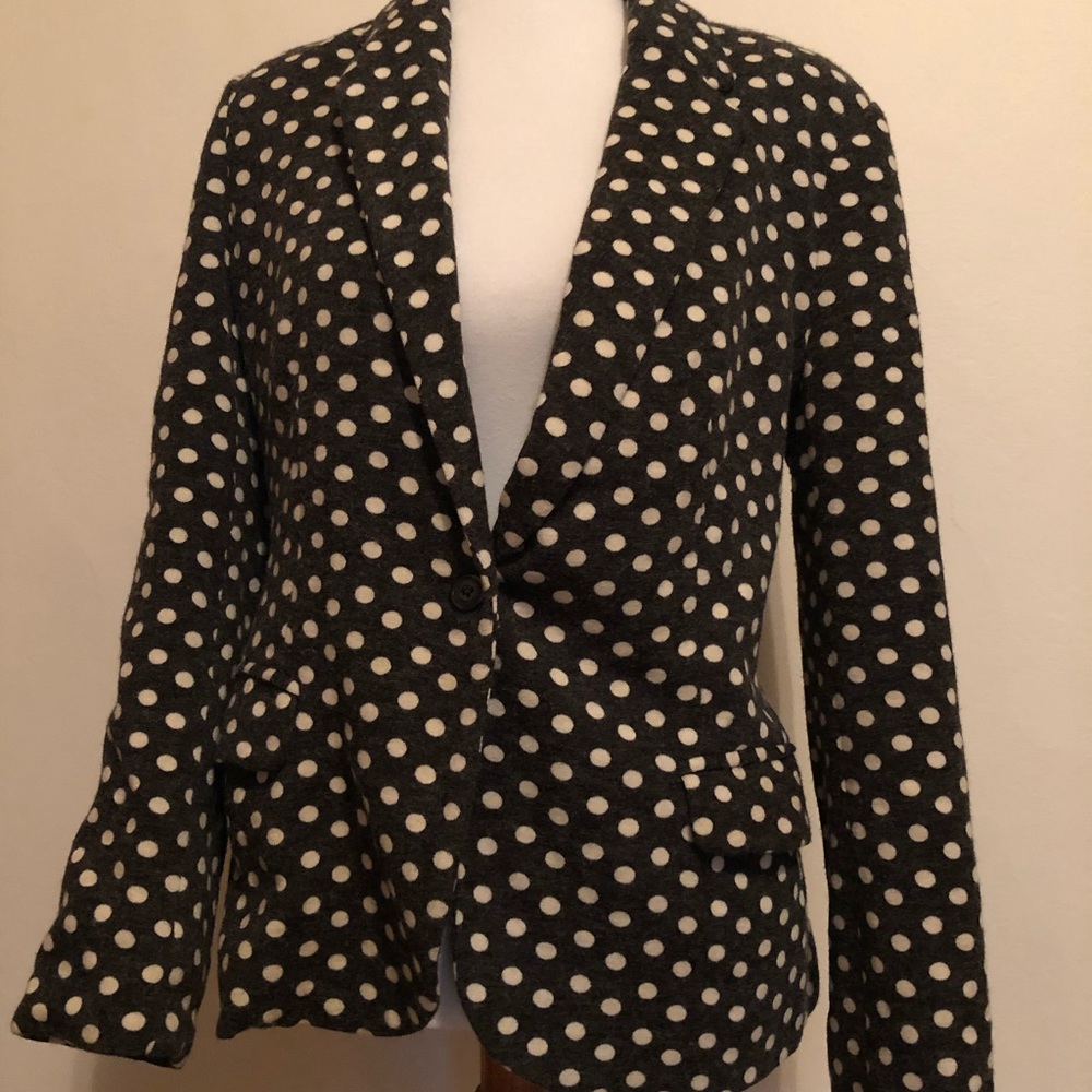 Anthropologie Cartonnier Soft Polkadot Blazer